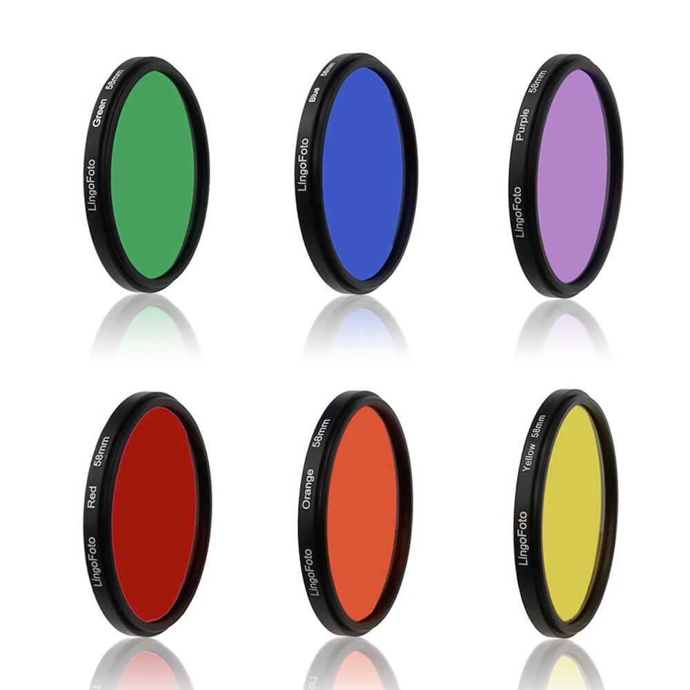 LingoFoto 46mm 6 IN 1 6pcs of Colors Round Full Color Filter Set