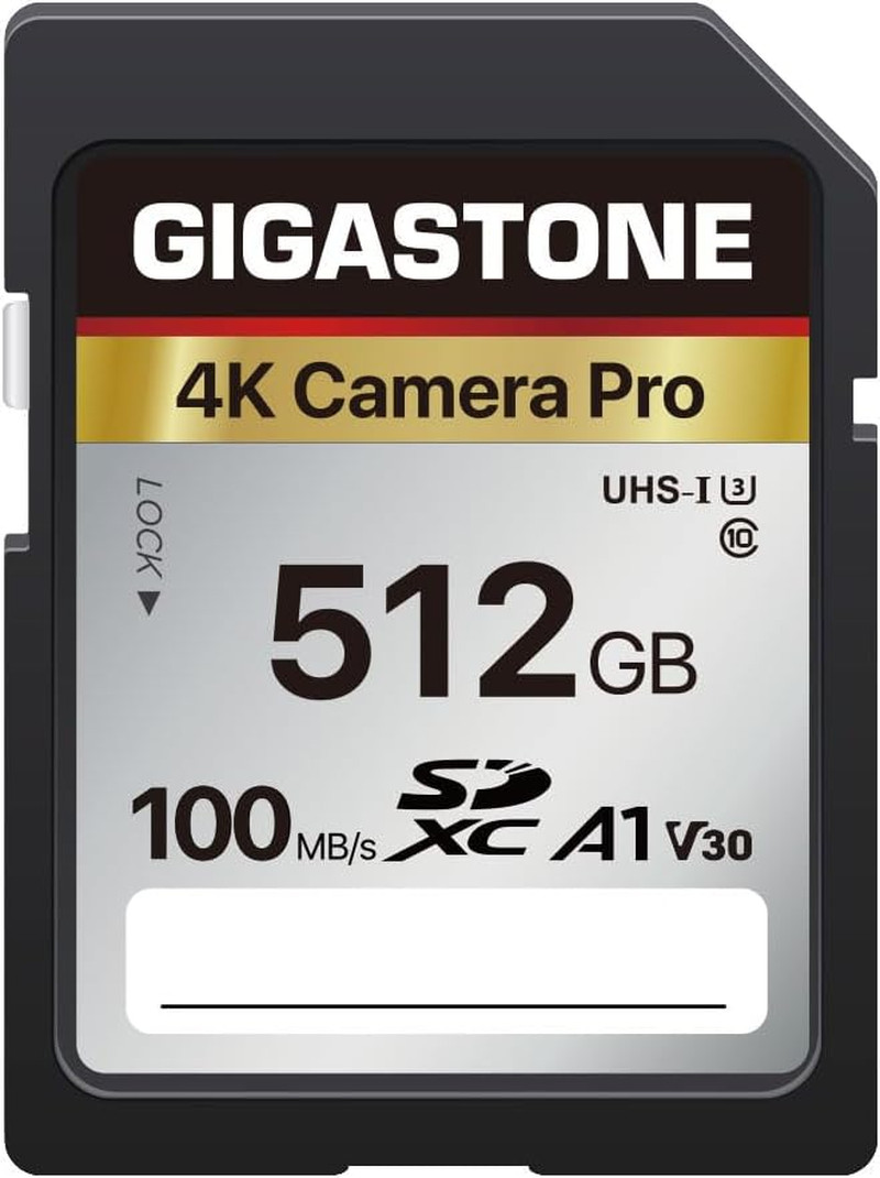 【5-Years Data Recovery】 SD Card 512GB Memory Card 4K Pro Series Speed up to 150
