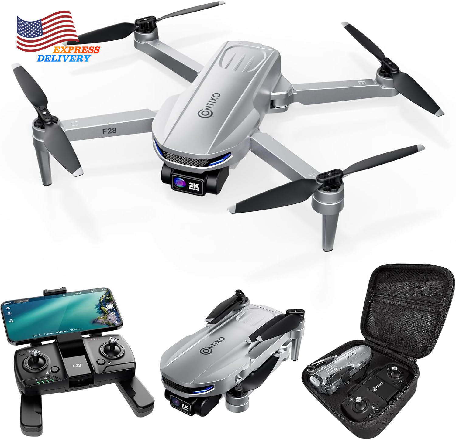 F28 Camera Drone GPS Auto Follow 26 Min Flight Time Foldable FPV Drones