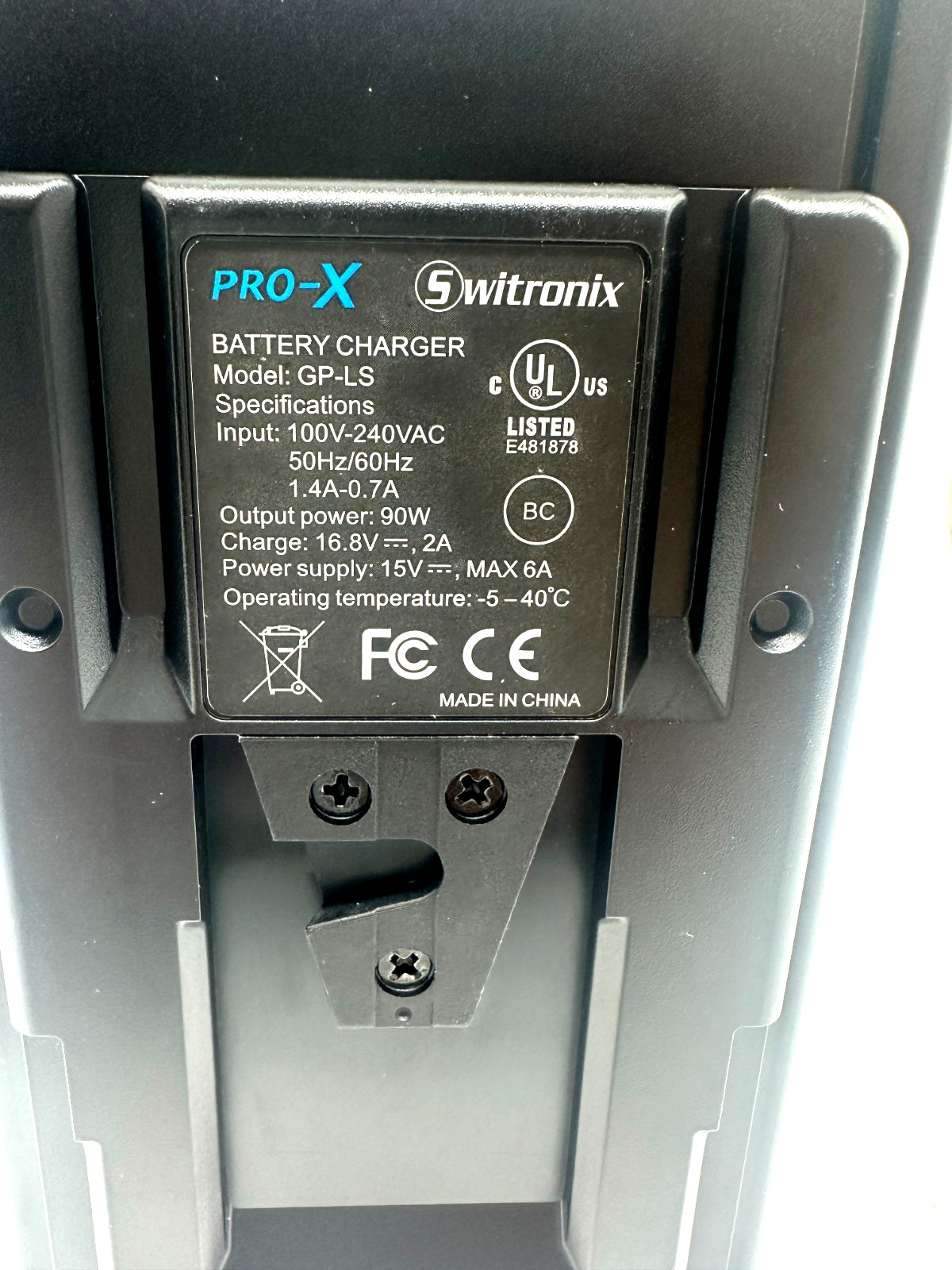 Switronix Core SWX GP-LS V-Mount Battery Charger 90W AC Power Supply XLR – NEW