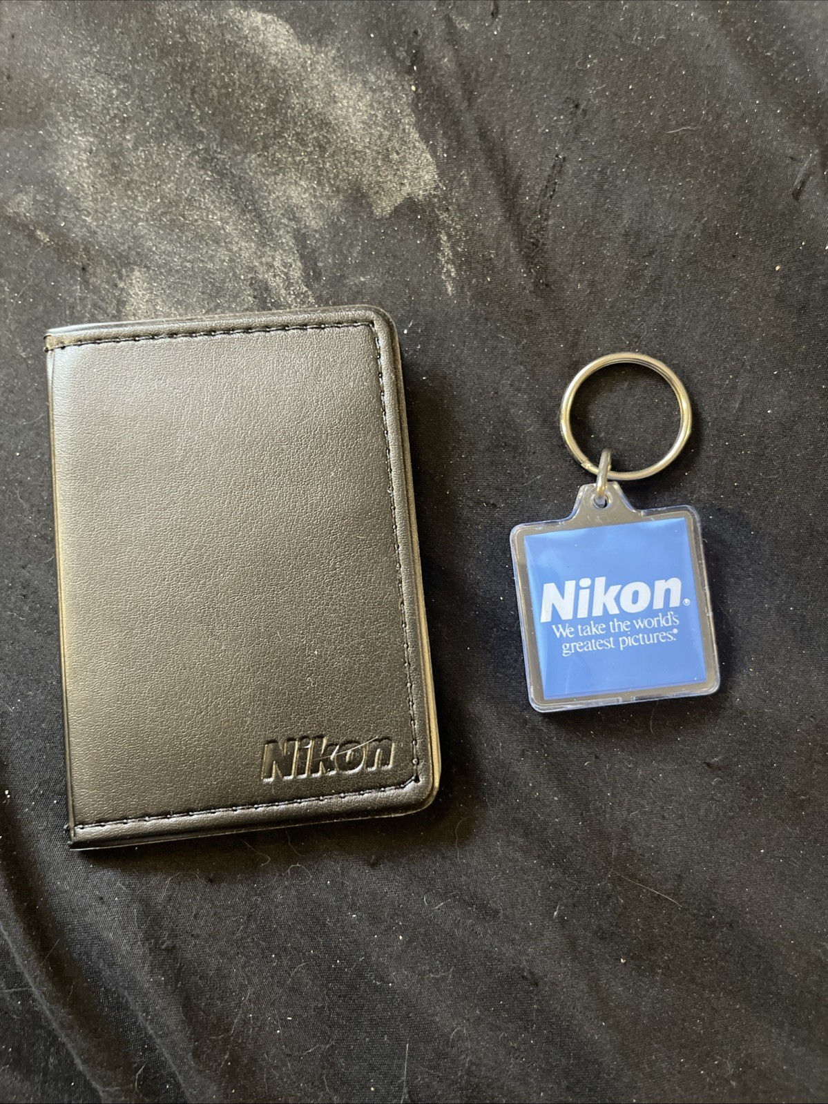 Nikon Camera Faux Leather Pocket Notebook W/ Paper Pad &!Nikon Key Chain New