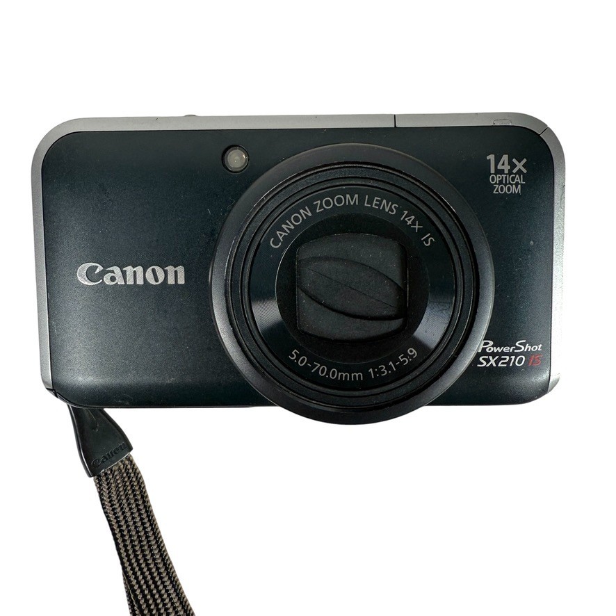 Canon PowerShot SX210 IS 14.1MP Digital Camera w/ Battery & Case Tested & Works