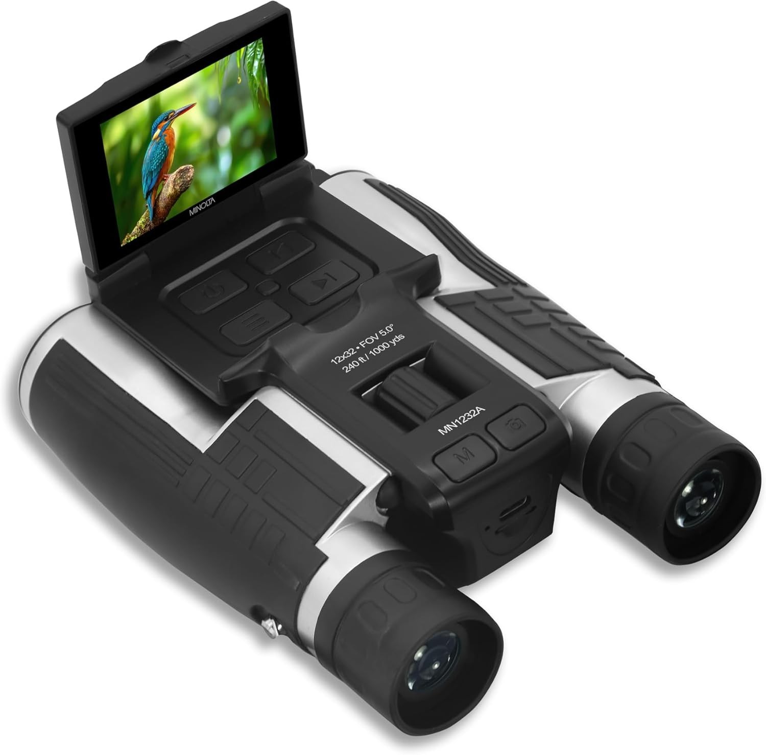 MINOLTA® MN1232A 12×32 Digital Binoculars w/4K UHD Camera