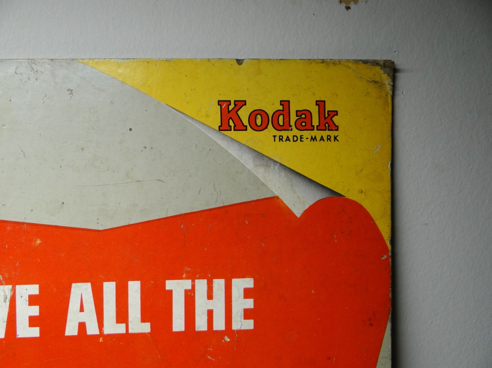 Huge 1950s Vtg Kodak Brownie Movie Camera Sign Pinup Girl Beach MCM Mid Century