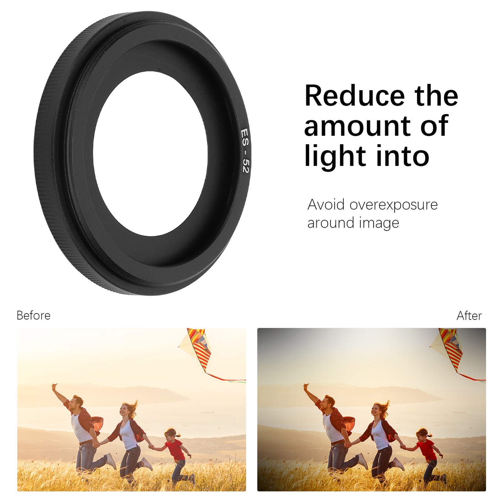 1PCS ES52 Metal Lens Hood For EF 40mm F 2.8 EFS 24mm F 2.8 Lenes BEA