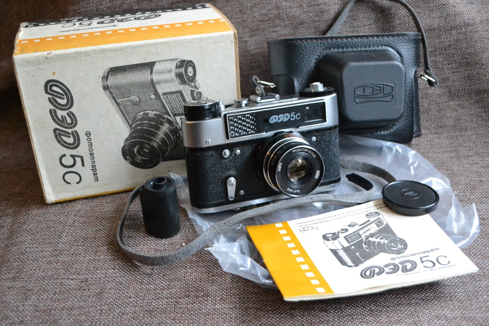 Factory set Camera FED-5С Industar-61 l/d Jubilee 70 years FED boxed set