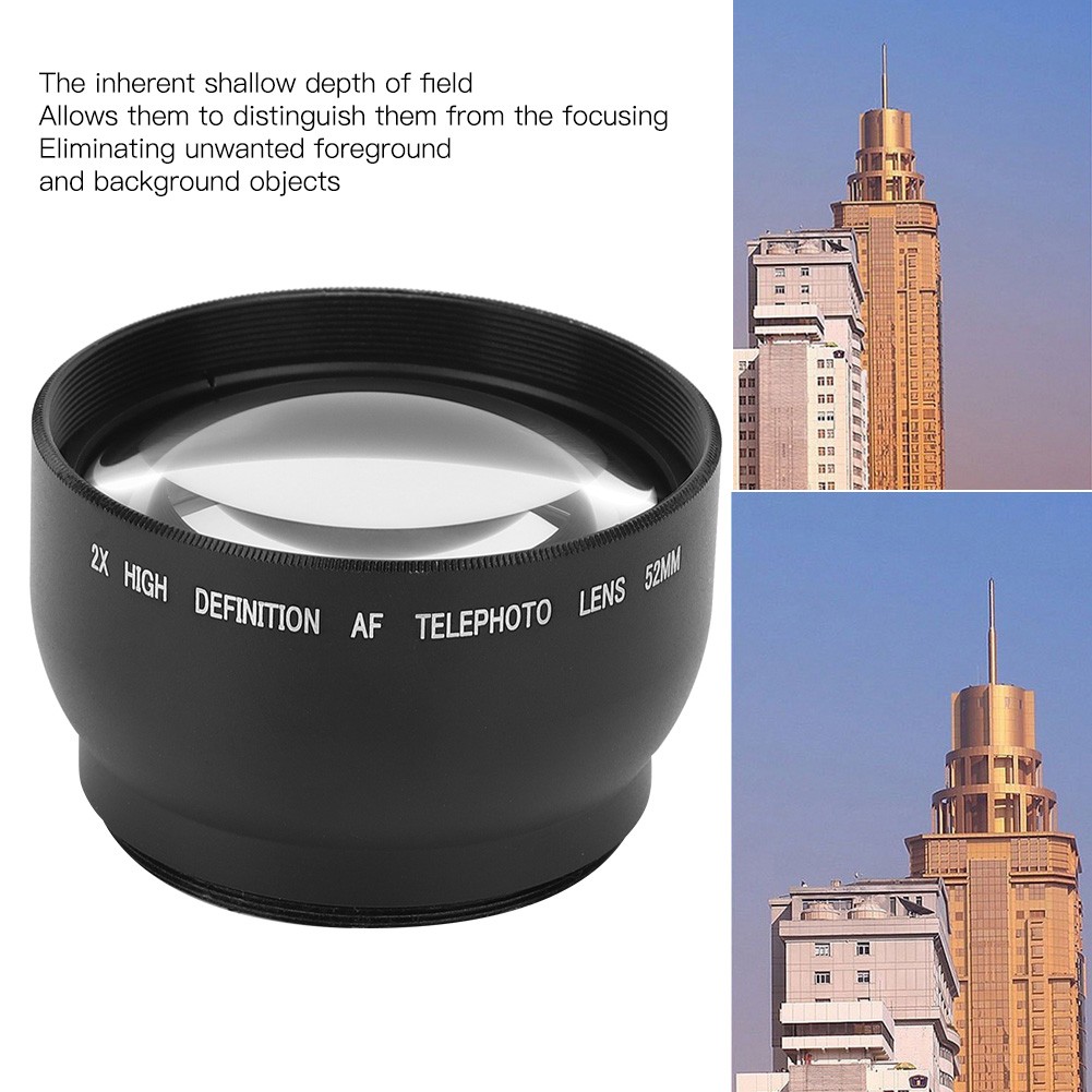 2X Magnification Lens For 52MM Diameter Cameras And Filters Excellent