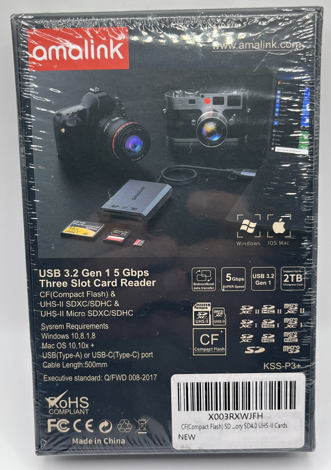 CFexpress Type B/SD USB 3.2 Gen 1 Card Reader – Dual Slot Adapter. SEALED
