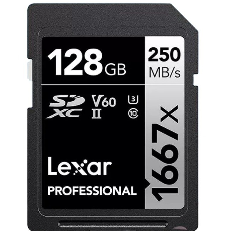 Professional 128GB SDXC SD 1667x Memory Card UHS-II 250MB/s 4K V60 US