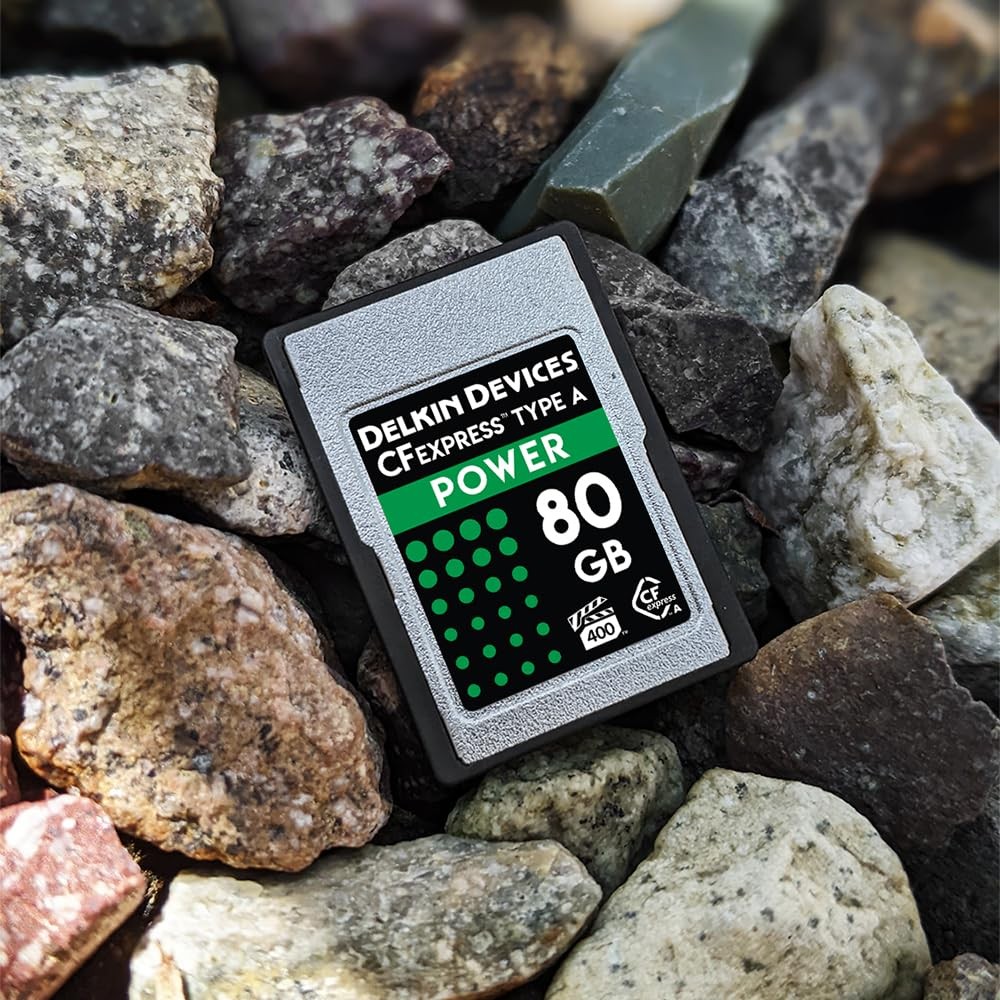 Delkin Devices 80GB Power CFexpress Type A VPG-400 Memory Card – DCFXAPWR80, Sil