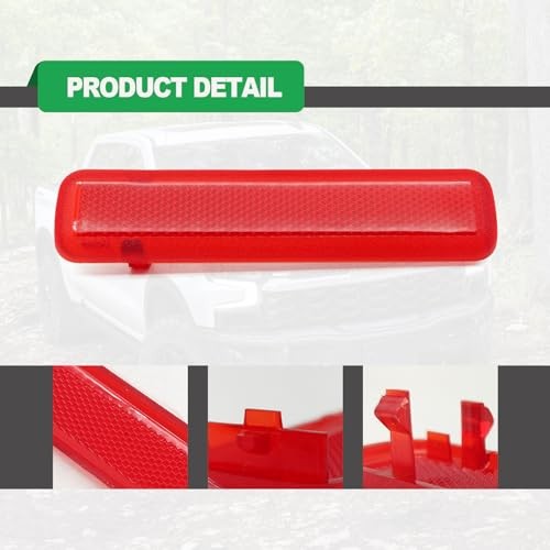 1 Pair Rear Left Driver and Right Passenger Side Door Red Reflector Panel,
