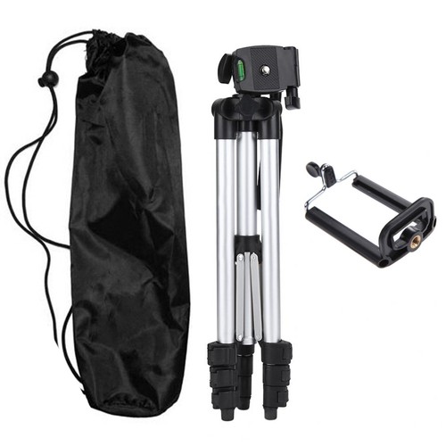 Camera Tripod Stand Cell Phone Holder Mount for iPhone Samsung Bluetooth Remote