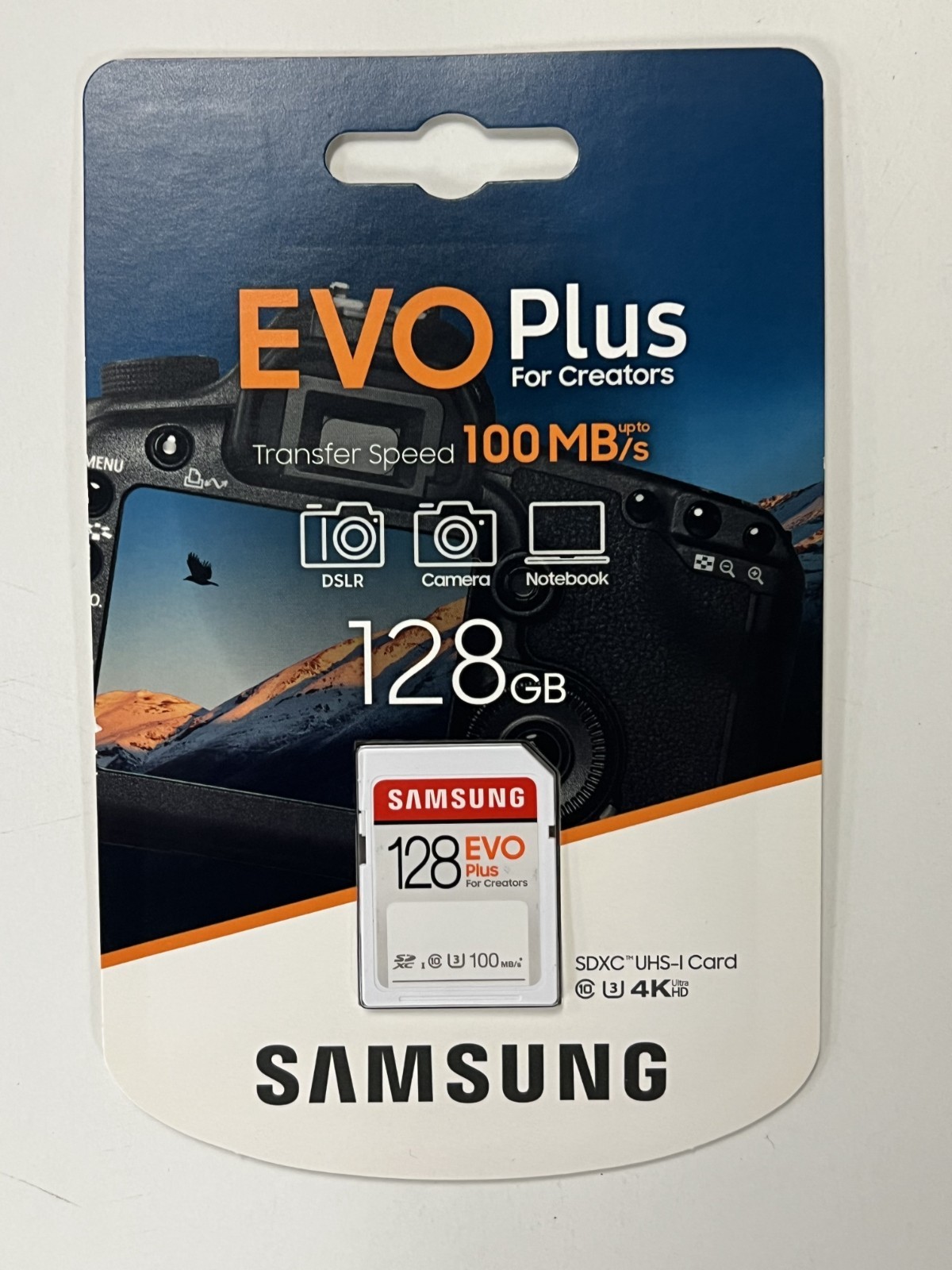 New Samsung EVO Plus SDXC Full size SD Card 128GB MB-SC128H/AM