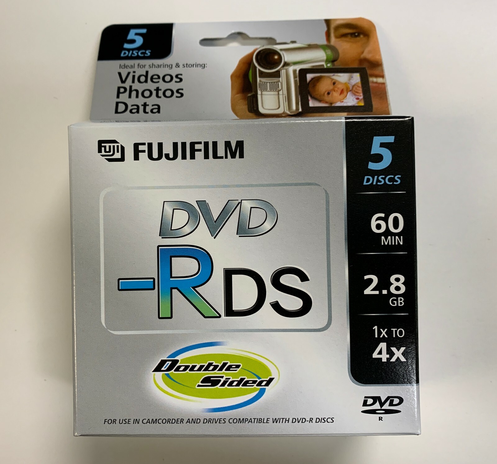10 PCS New Fujifilm Media 25302910 Mini DVD-R Camcorder 2.8GB 60Min Double Sided