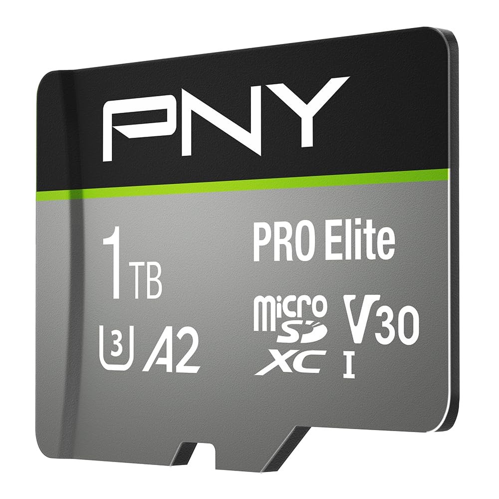 PNY 1TB PRO Elite Class 10 U3 V30 microSDXC Flash Memory Card 1TB, Multicolor