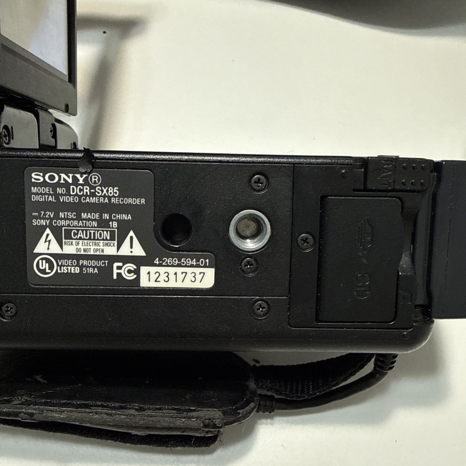 [As-is] Sony Handycam DCR-SX85 Black Video Digital Camcorder 70x Zoom TESTED
