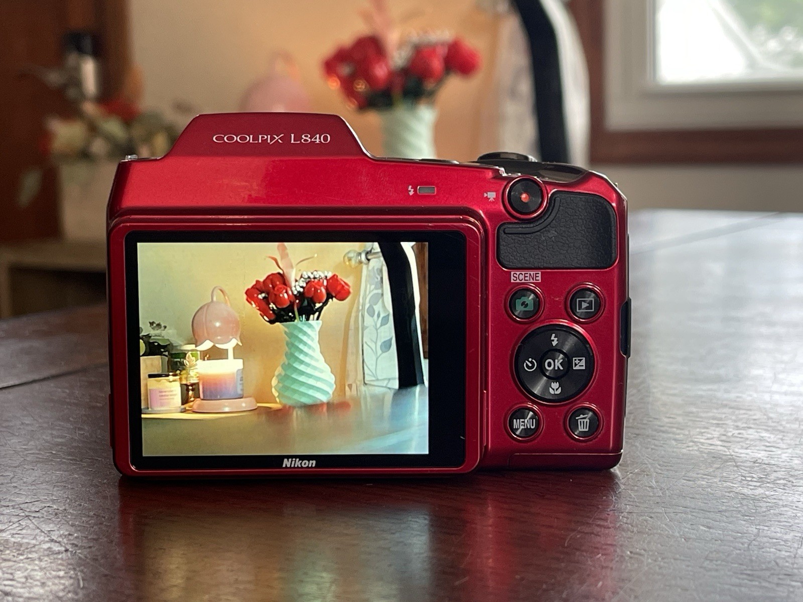 Nikon Coolpix L840 Red Digital Camera 16MP 38x Zoom Full-HD WiFi Tested with SDC