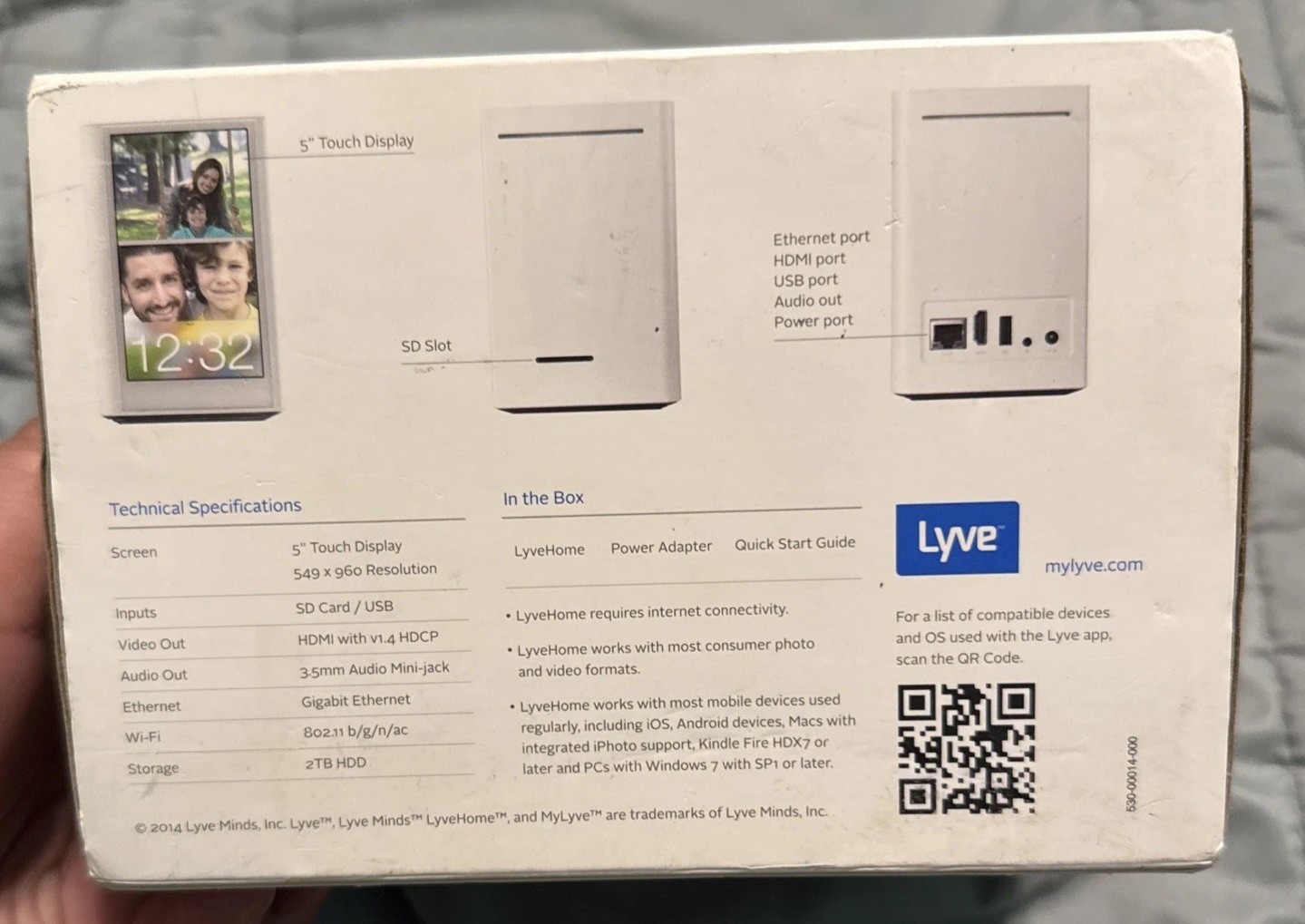 LyveHome BPH01 Photo & Video Storage Media Hub Touchscreen New Sealed 2tb
