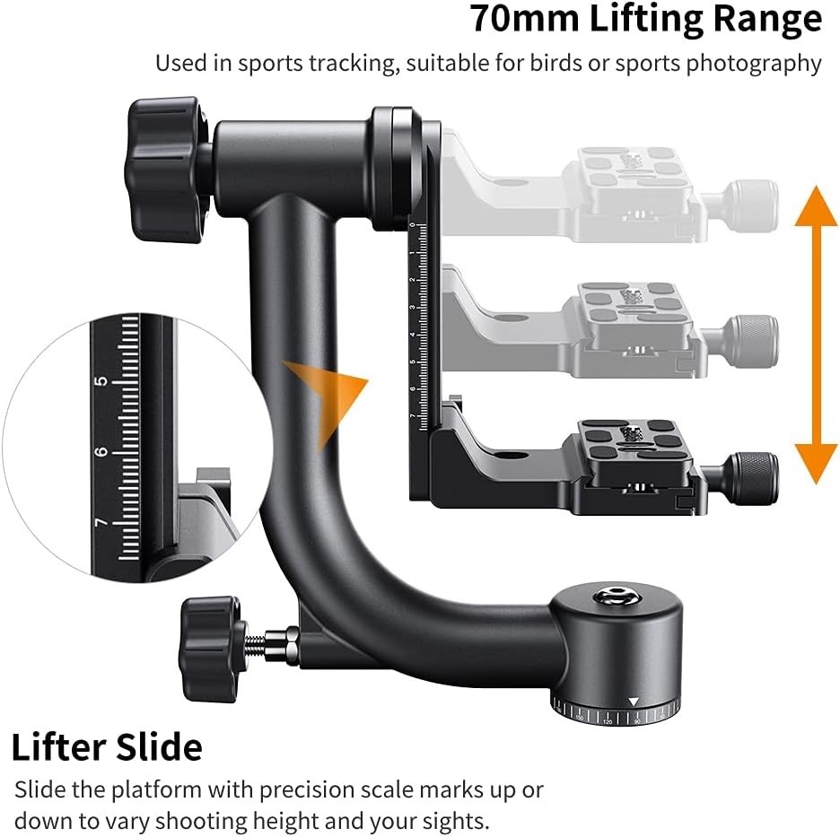 Quick Release Plate Panoramic Tripod Head – Bubble Level