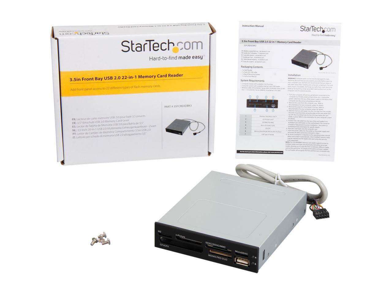 StarTech Card Reader Supports CompactFlash type I/ II SD miniSD microSD SDHC …