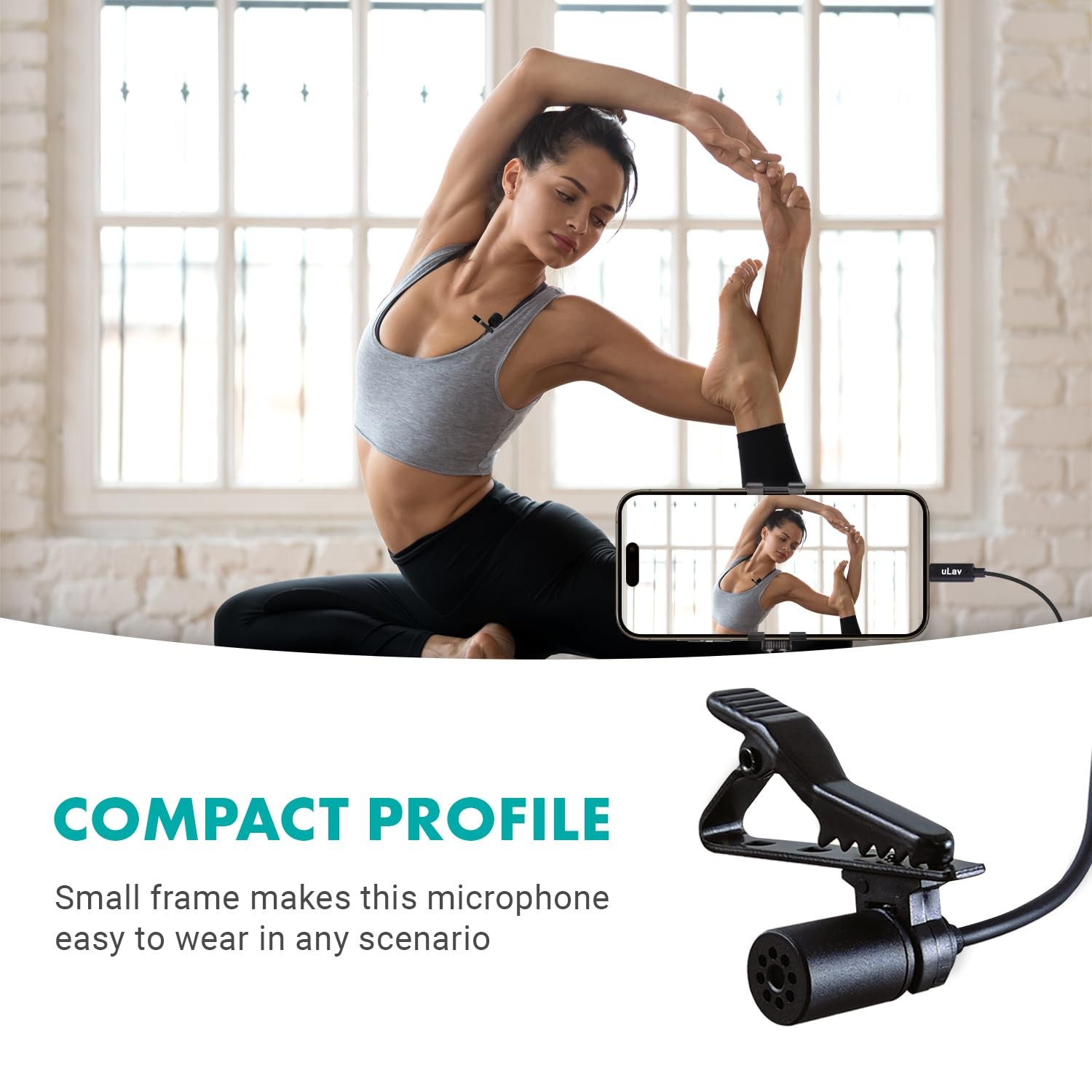Movo uLav-L Digital Lavalier Omnidirectional Clip on Microphone with USB-C Co…