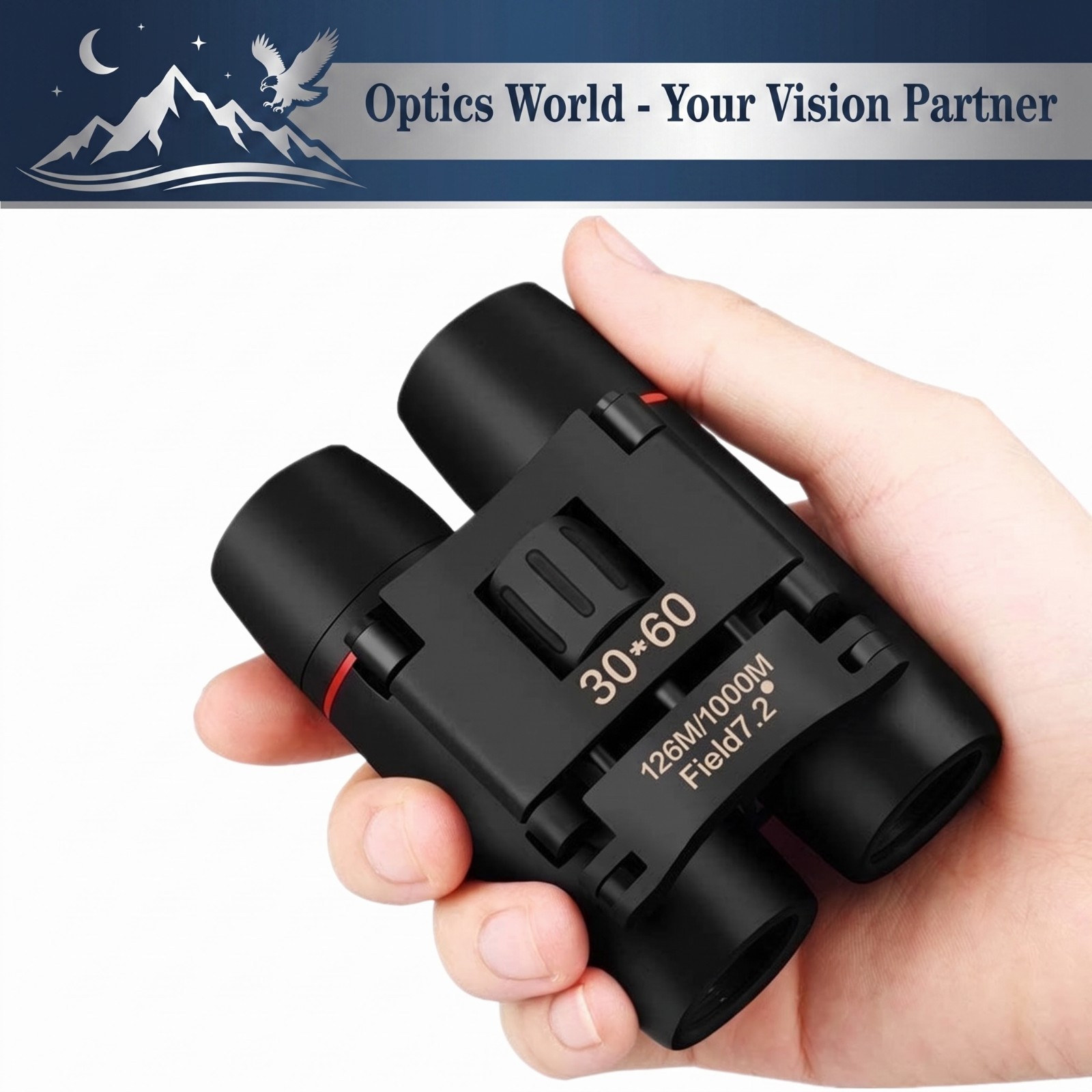30×60 Compact Binoculars for Bird Watching, Hiking, Hunting & Travel
