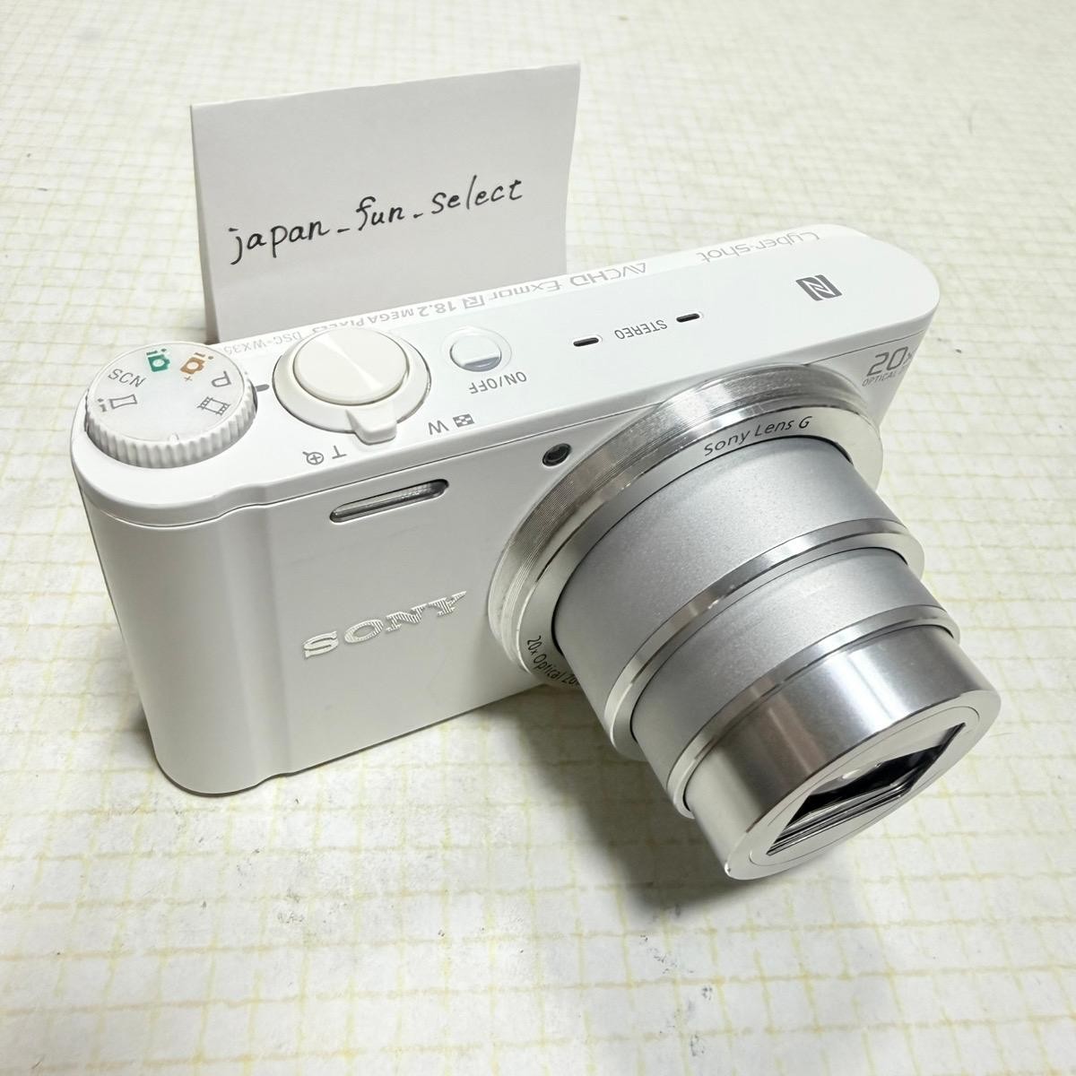 Sony Cyber Shot DSC-WX350 White Digital Camera 18.2MP 20x Zoom BIONZ X Japanese