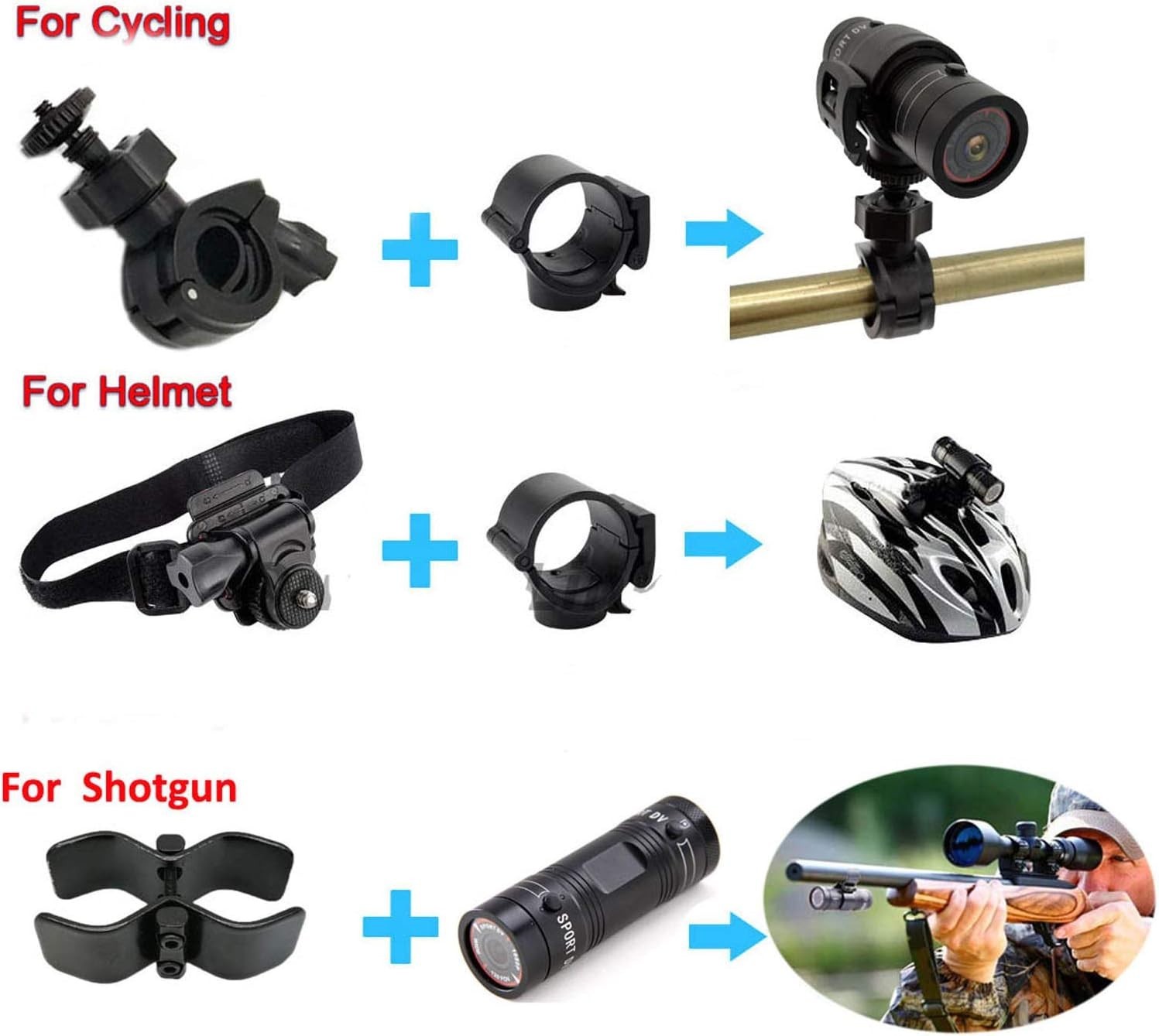 Shotgun Camera,1080P Full HD Sports Action Video Camera for Clay Sh… Fast Ship