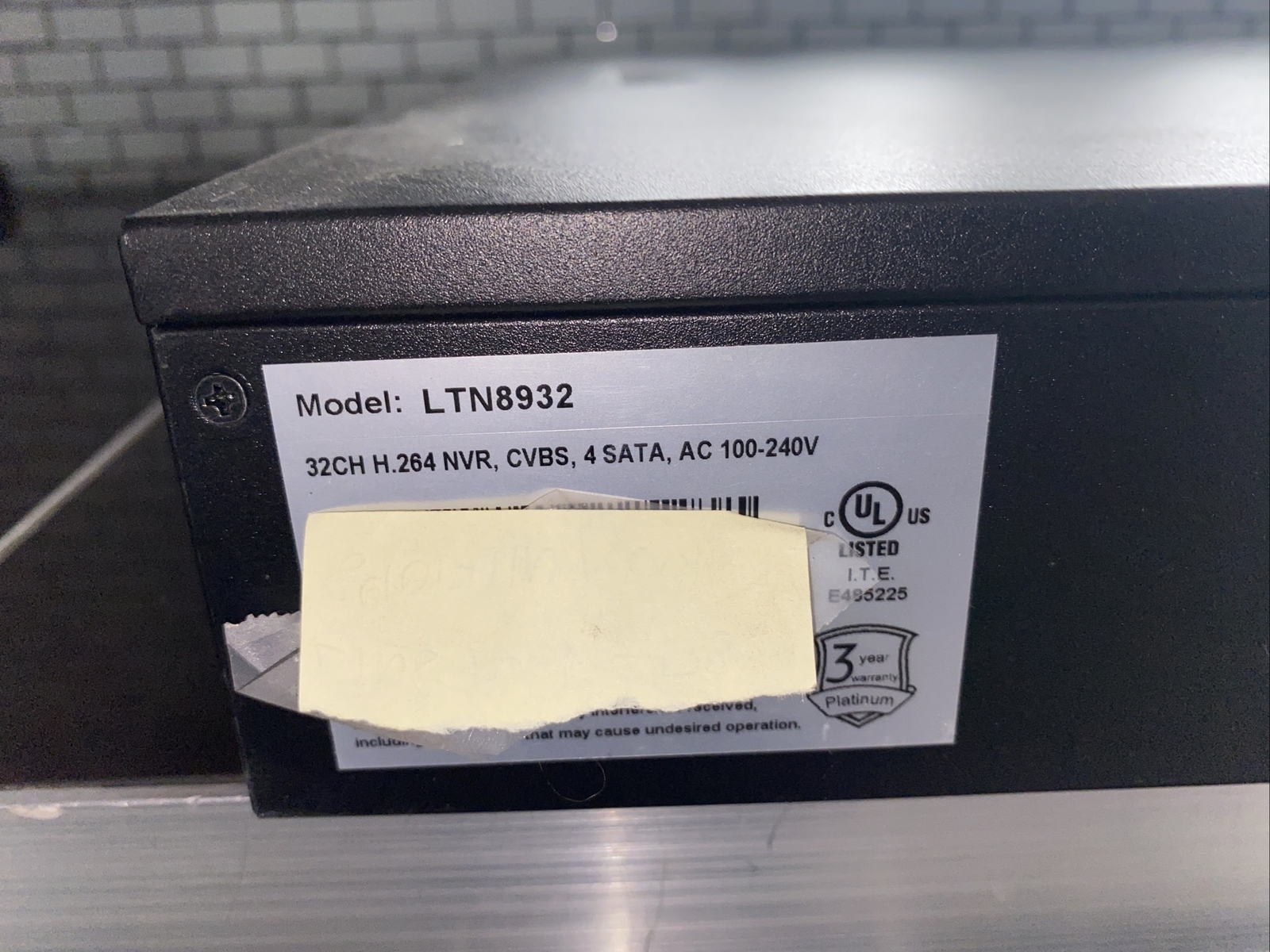 LTS LTN8932 32ch h.264 nvr cvbs 4 sata ac 100-240v