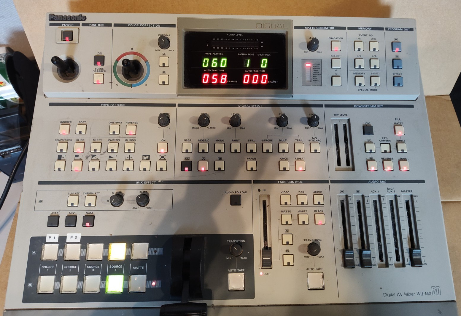 Panasonic WJ-MX50 Digital AV Mixer for Parts or Repair