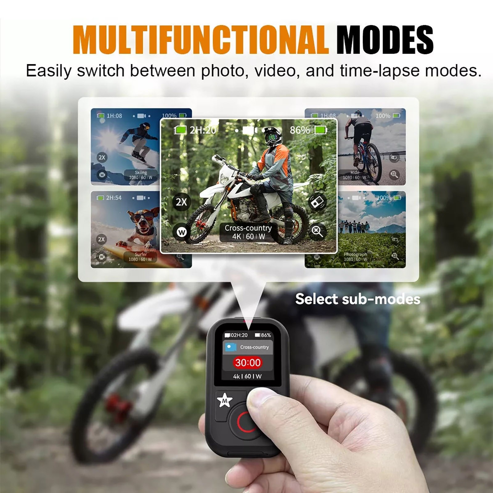 Bluetooth Remote Control For GoPro Hero 13/12/11/10/9 Sport Camera Accessories
