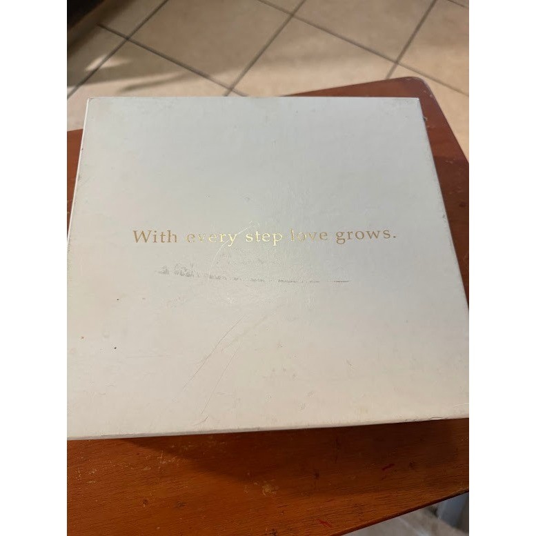 Our Journey Photo Album Faux Leather Burgundy Gold Lettering with Gift Box