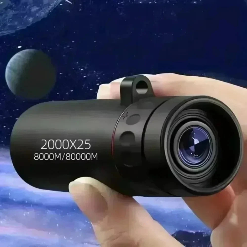 2000X25 Hd Monocular Telescope – Compact, Portable Scope For Hunting, Travel, Co