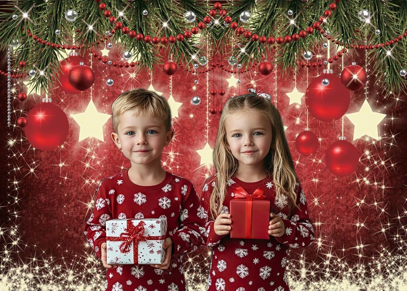 10x8ft Christmas Red Photography Backdrop Xmas Theme Backdrop New Year Decora…