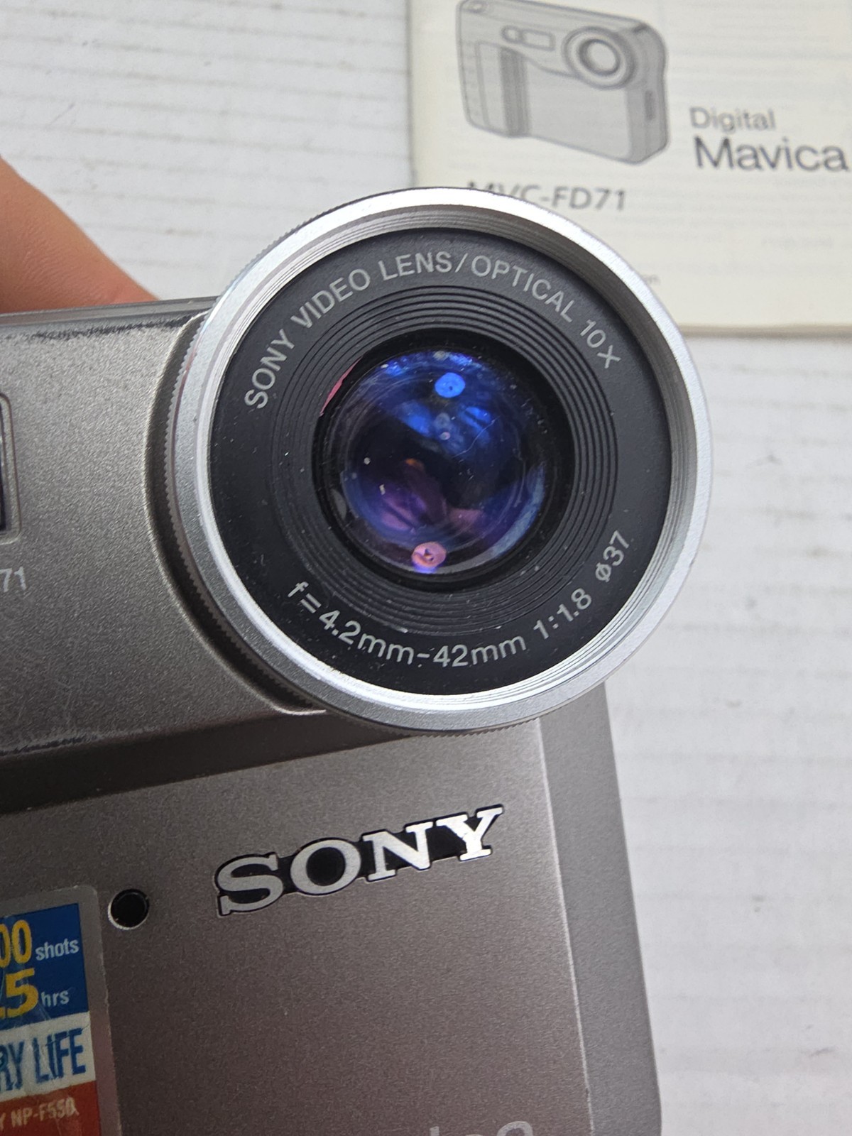 Sony Mavica MVC-FD71 10x Optical Zoom Digital Camera No Charger Untested