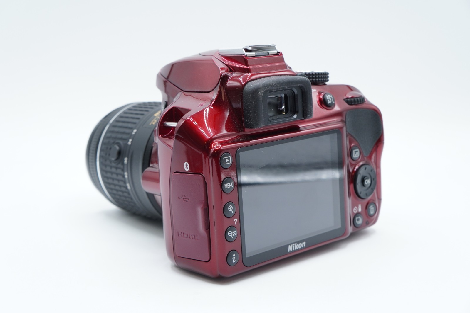 Nikon D3400 Red Camera Kit 18-55mm VR top mint 8 Shutter #280