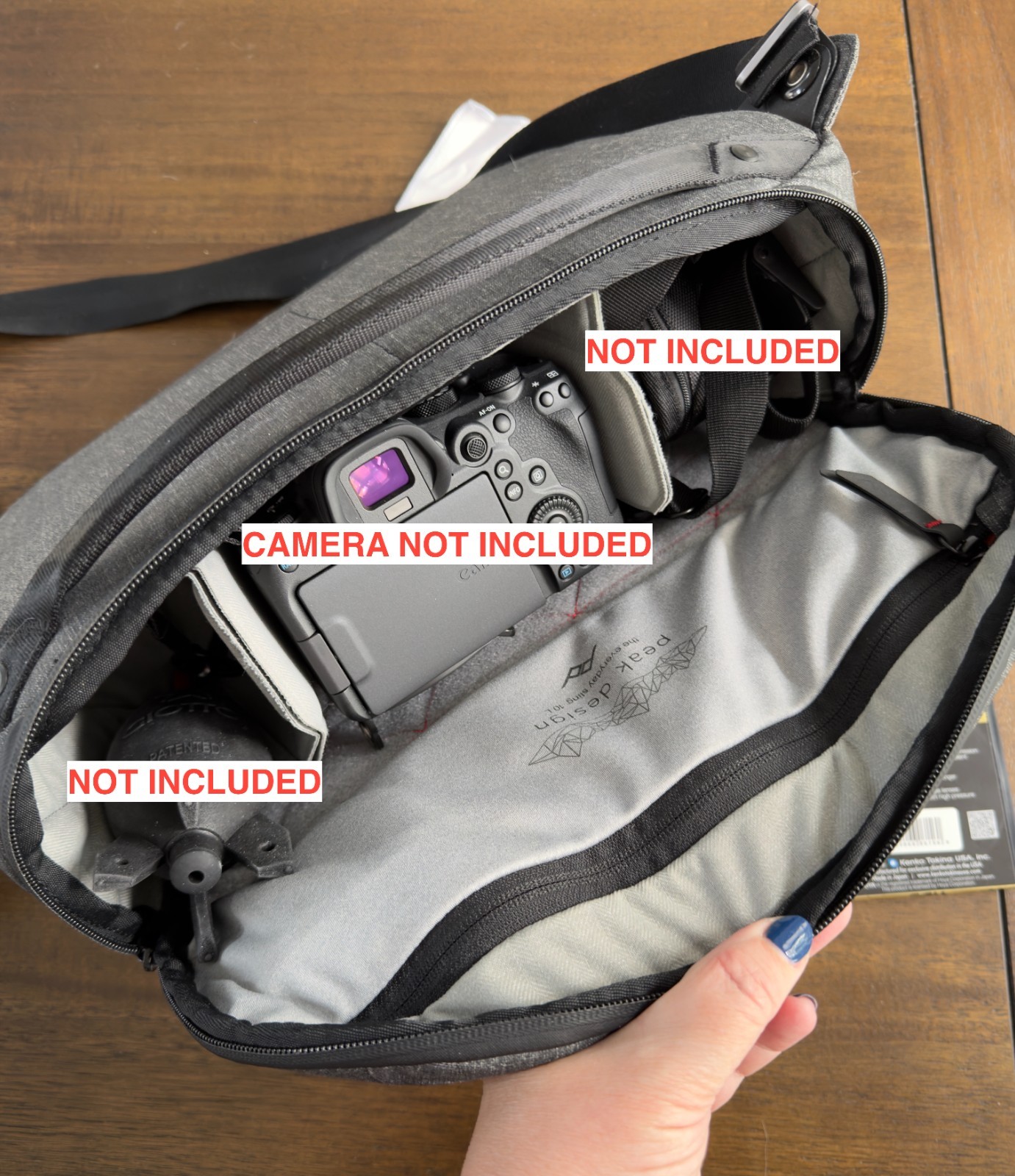 Peak Design Everyday Sling 10L V2 Ash Gray Camera Sling Bag, Padded Dividers