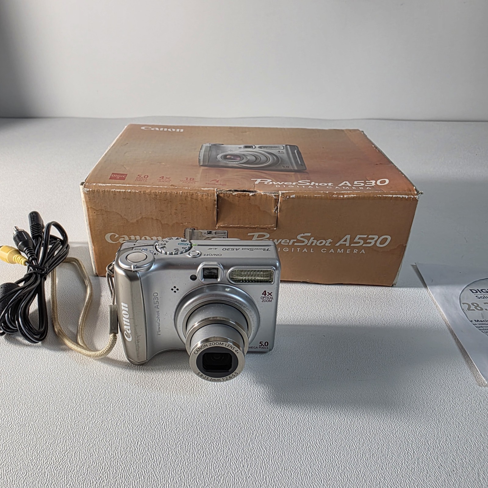 Canon PowerShot A530 Silver Compact Digital Camera 5MP 4x Zoom USB Flash