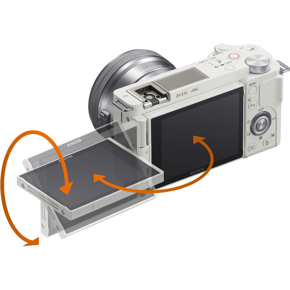 Sony ZV-E10 Vlogging with 16-50mm White – 1 Year Warranty – Next Day Delivery