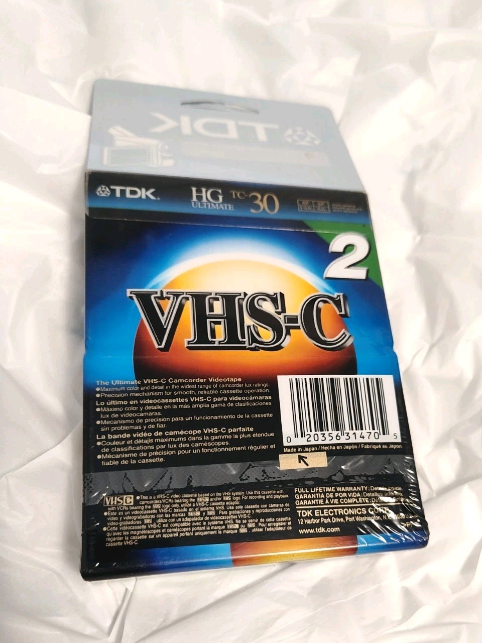 NEW SEALED 2 Pk TDK TC-30HGL2 VHSC HG Ultimate Camcorder Tape VHS-C Ty60