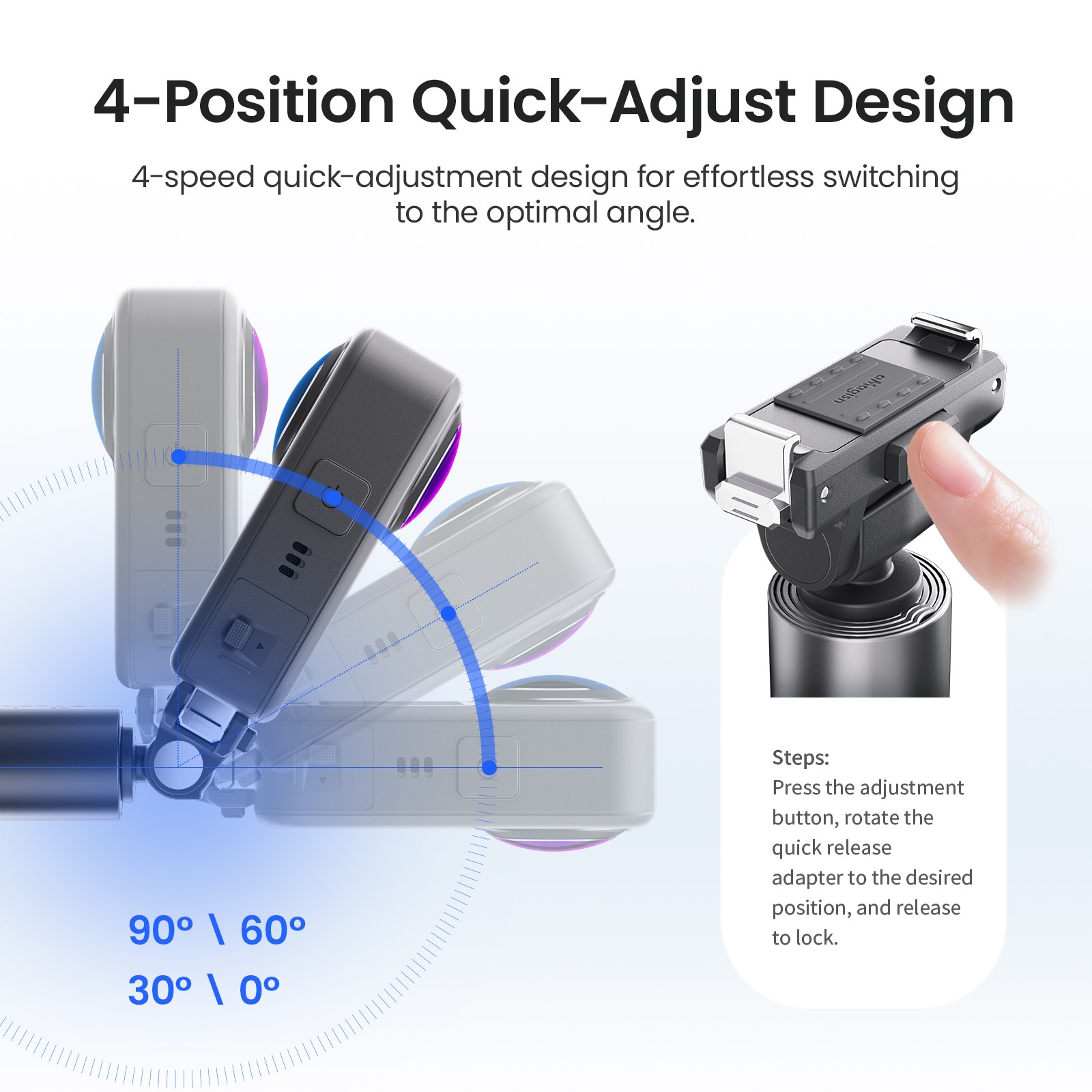 1.2m Invisible Selfie Stick Extended For DJI OSMO 360 /Action 5 Pro/4/3 Camera