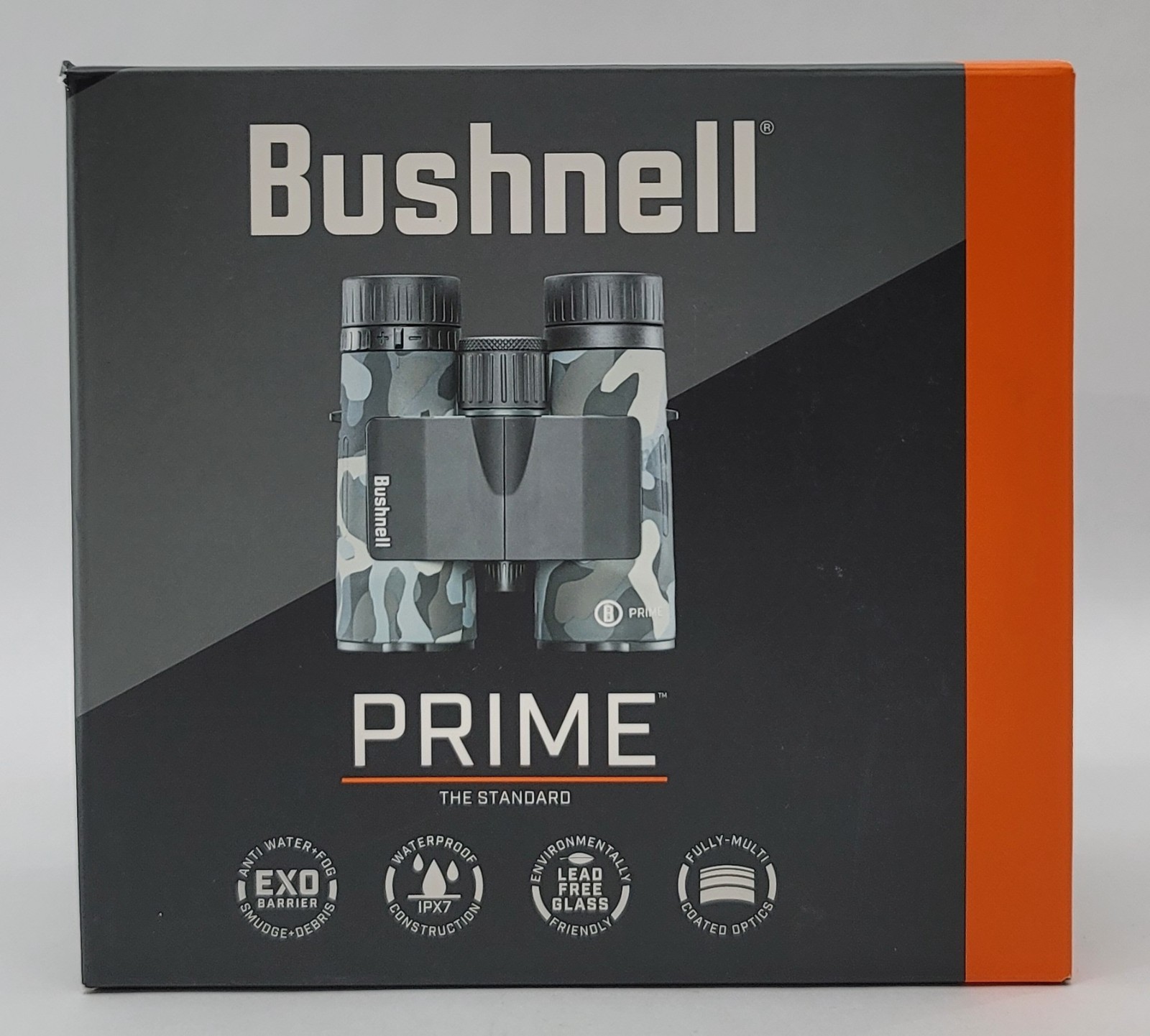 Bushnell Prime 10×42 Binoculars Blackout Camo Roof Prism Water Fogproof