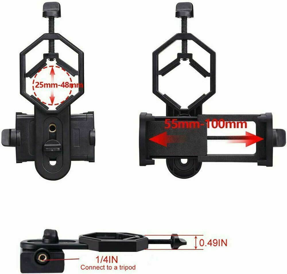 NEW Universal Telescope Cell Phone Mount Adapter for Monocular Spotting Scope US