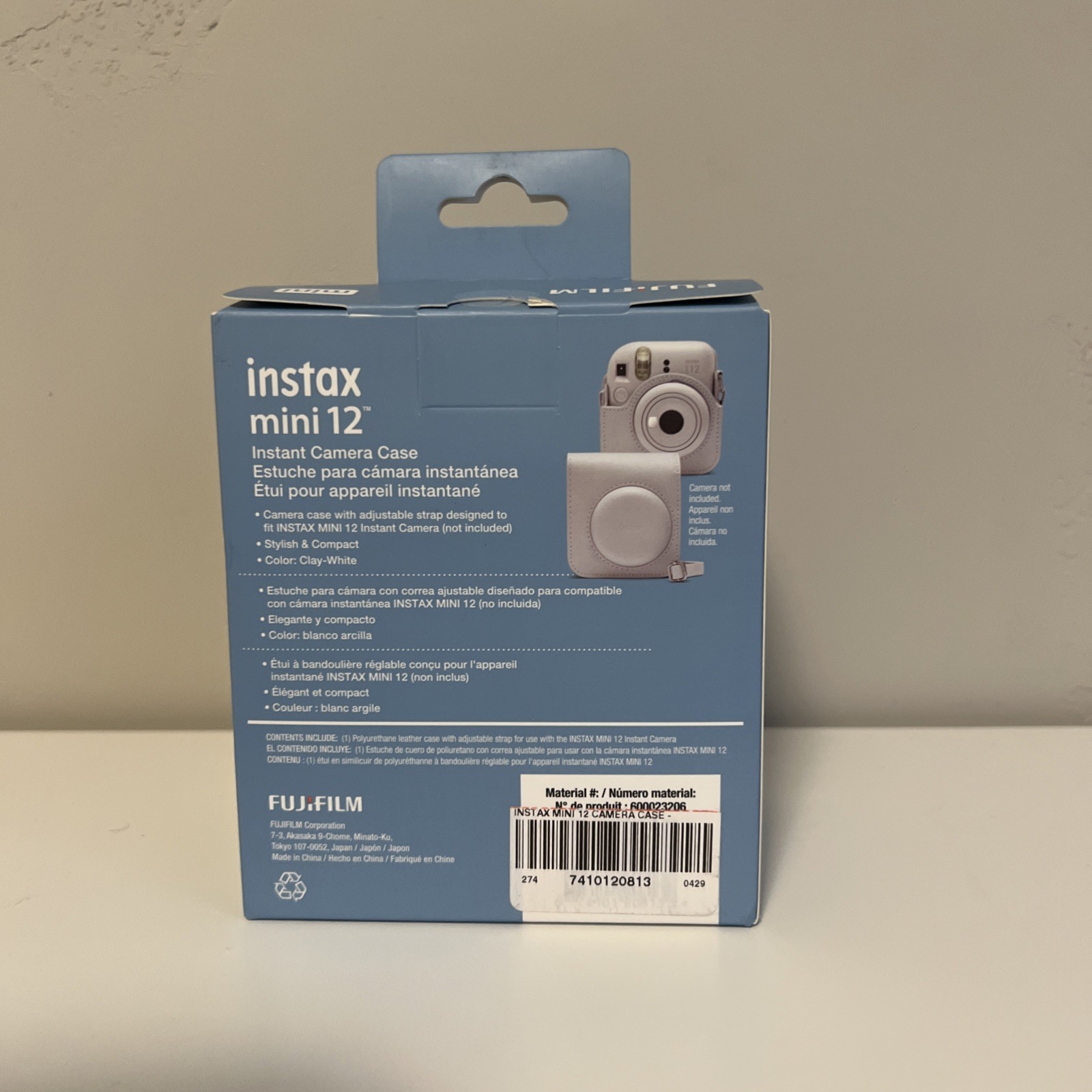 Fujifilm Instax Mini 12 Camera Case Clay White BRAND NEW