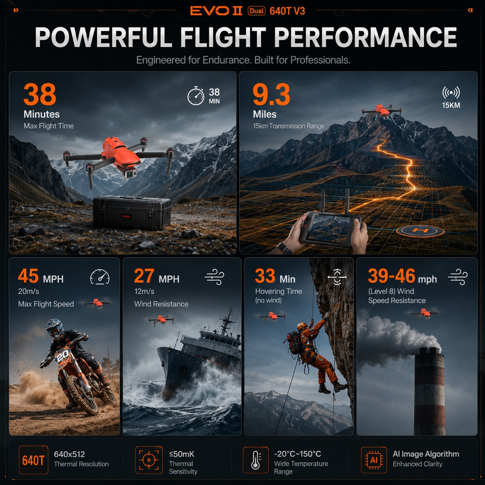 Autel EVO II Dual 640T V3 Thermal Drone Rugged Bundle