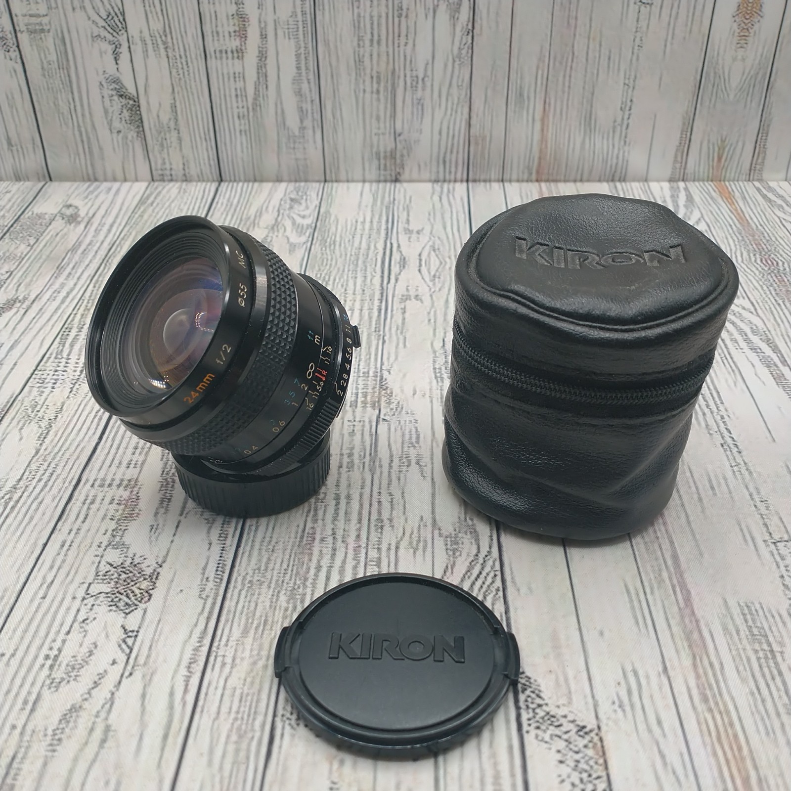 Kiron 24mm f/2.0 Wide Angle Manual Focus Lens, Minolta MD Mount w/ Leather Case