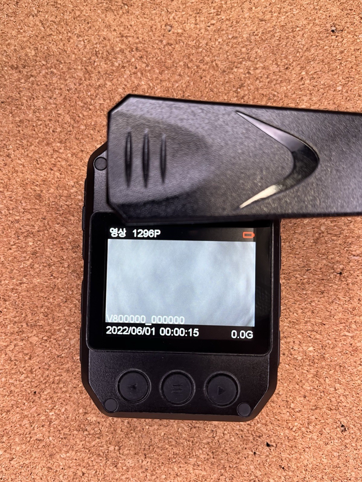 4FACT Black Clip-On Body Camera 1296P HD, MicroSD, 2.0in LCD, USB