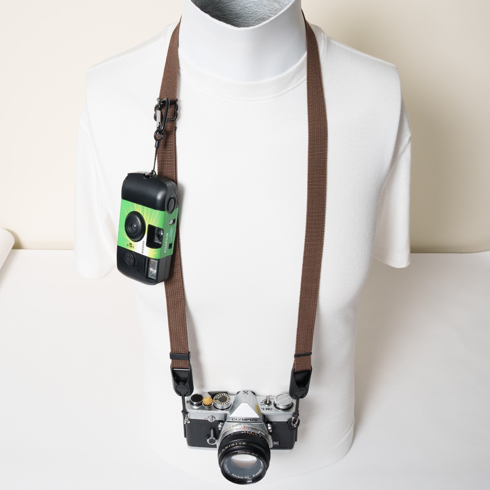 Brown Camera Strap w/ Peak Design Anchors / Wrist & Neck Dslr Mirrorless Film