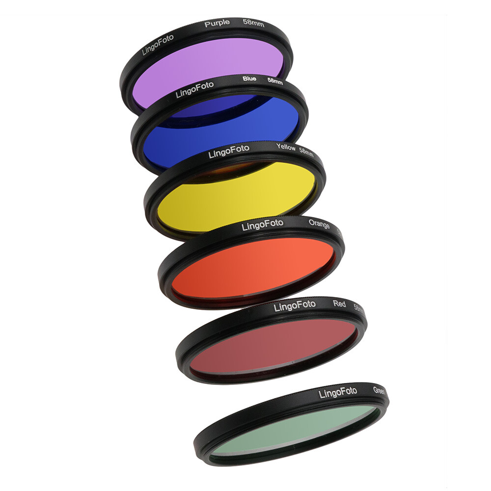 LingoFoto 46mm 6 IN 1 6pcs of Colors Round Full Color Filter Set