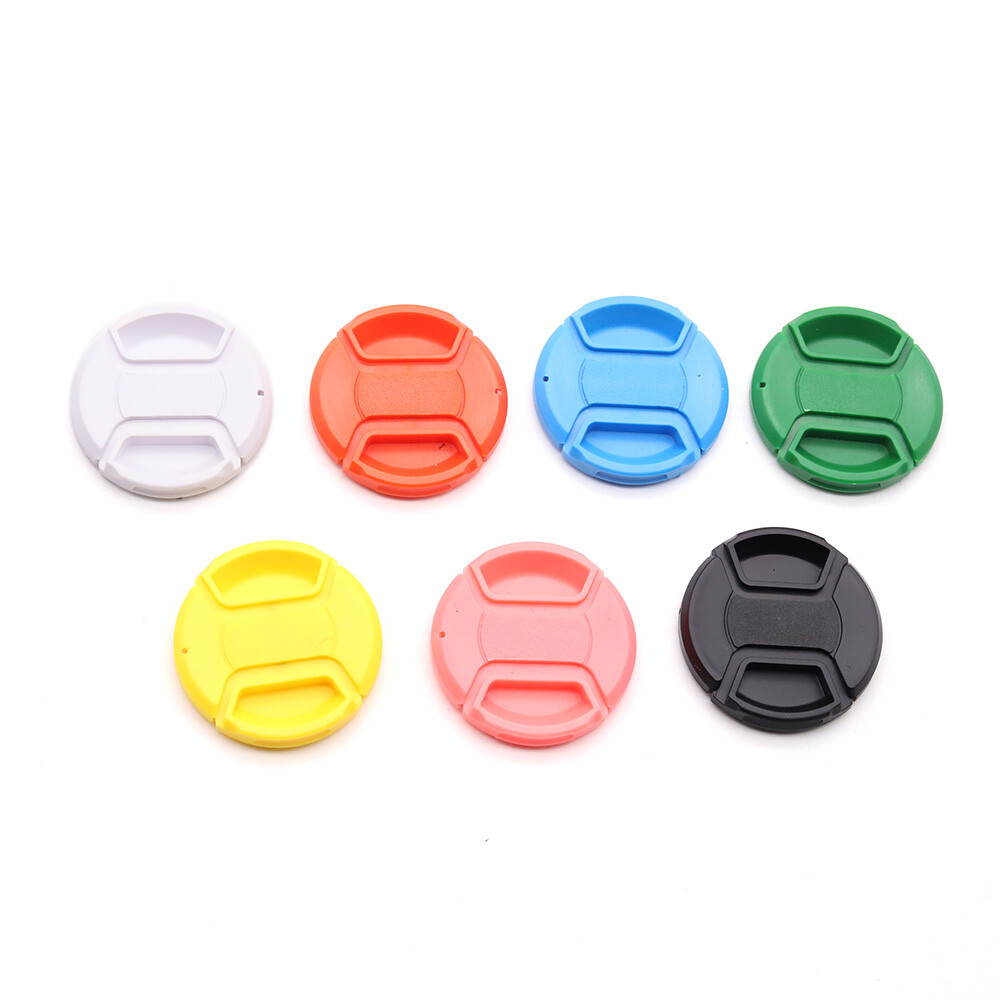 7 IN 1 Colorful 37mm/43-86mm Front Lens Cap Sets + Cleaning Kits for DSLR Camera
